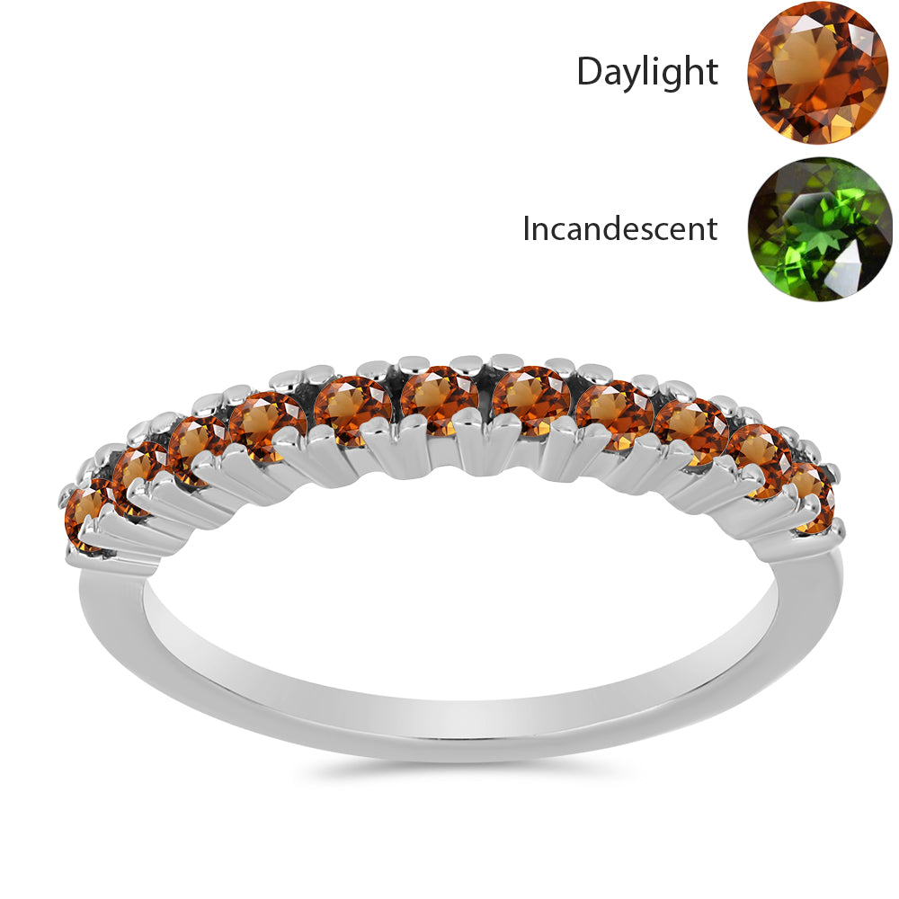 Stříbro 925/1000 - Prsten s Certifikovaný Anatolským zultanitem pěstovaný v laboratoři - Karátové číslo: 0.44. přibližná hmotnost: 1.74 gramů 1 