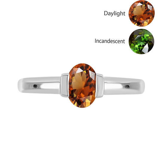 Stříbro 925/1000 - Prsten s Certifikovaný Anatolským zultanitem pěstovaný v laboratoři - Karátové číslo: 0.9. přibližná hmotnost: 2.43 gramů