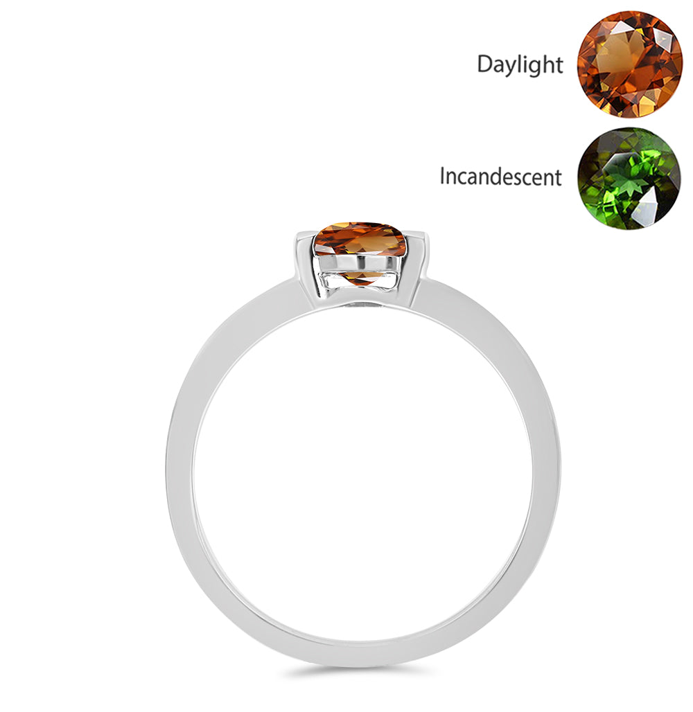 Stříbro 925/1000 - Prsten s Certifikovaný Anatolským zultanitem pěstovaný v laboratoři - Karátové číslo: 0.9. přibližná hmotnost: 2.43 gramů 2 