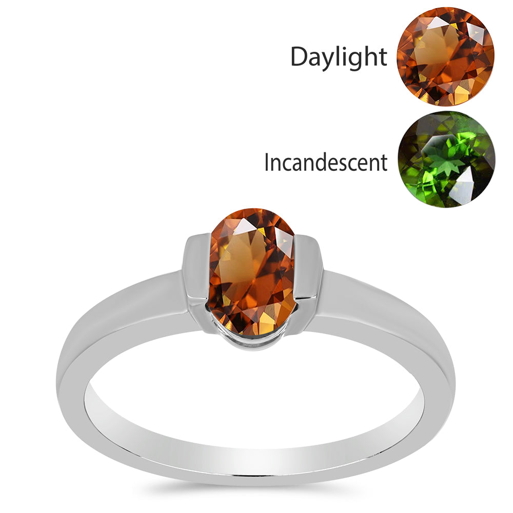 Stříbro 925/1000 - Prsten s Certifikovaný Anatolským zultanitem pěstovaný v laboratoři - Karátové číslo: 0.9. přibližná hmotnost: 2.43 gramů 3 