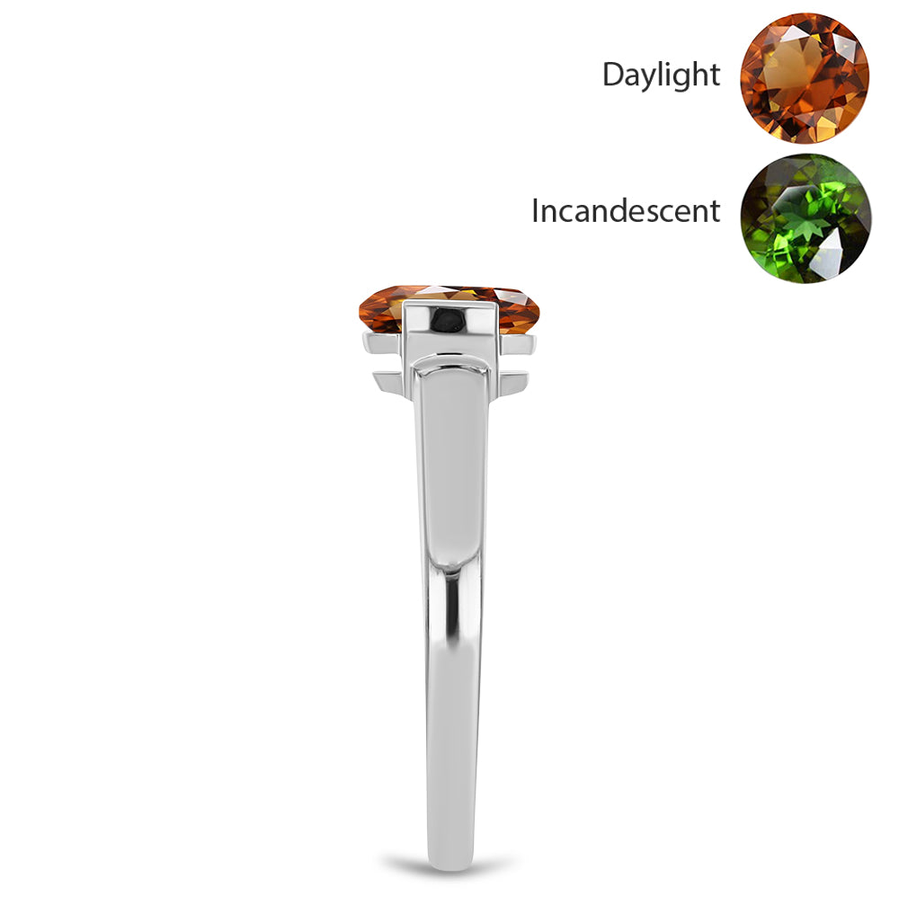 Stříbro 925/1000 - Prsten s Certifikovaný Anatolským zultanitem pěstovaný v laboratoři - Karátové číslo: 0.9. přibližná hmotnost: 2.43 gramů 4 