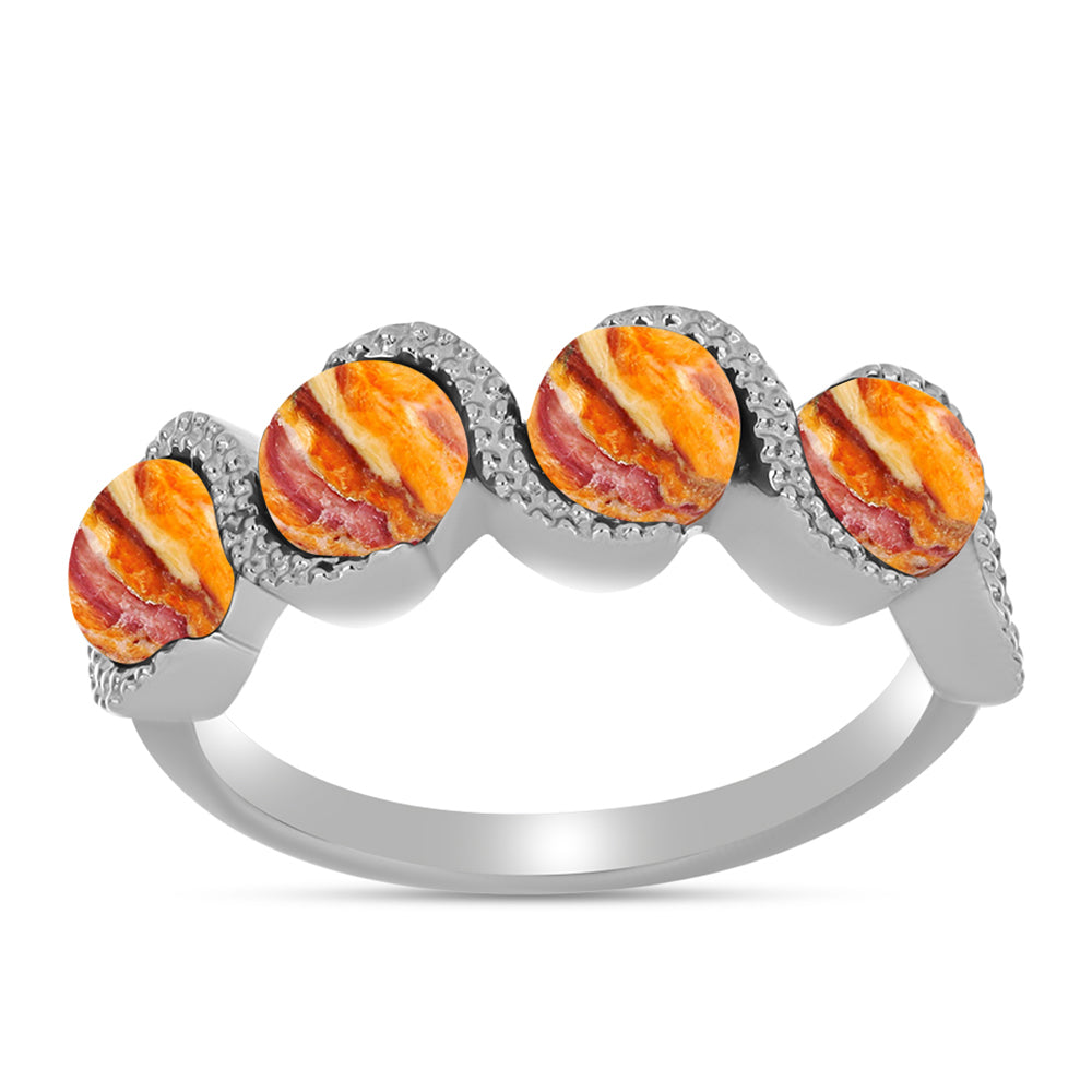 Stříbro 925/1000 - Prsten s jaspisem (Lví tlapa) - Karátové číslo: 2.24. přibližná hmotnost: 4.06 gramů 3 