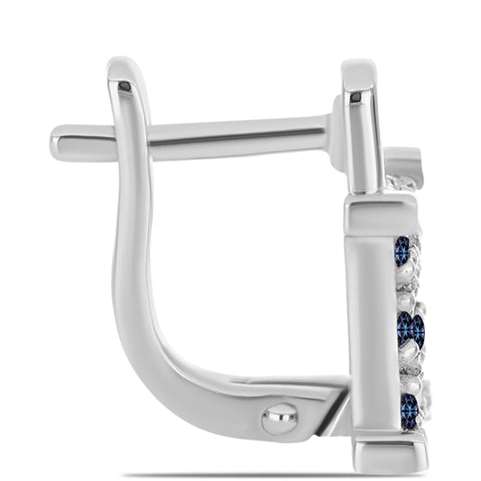 Stříbrné Náušnice s "Císařský Fialový" Moissanitem