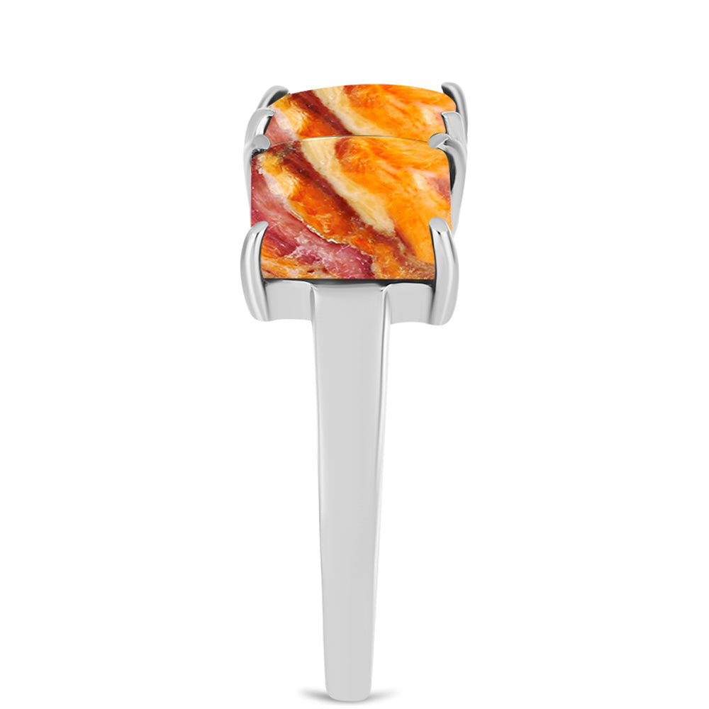 Stříbro 925/1000 - Prsten s jaspisem (Lví tlapa) - Karátové číslo: 4.96. přibližná hmotnost: 4.36 gramů 4 