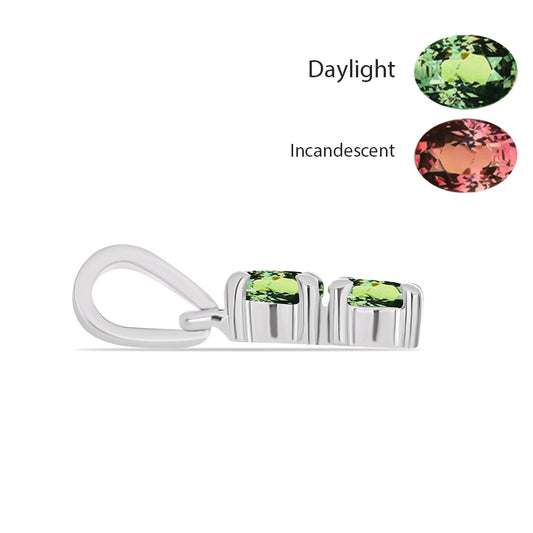 925 / 1000 Sterlingové Stříbro Přívěsek s Přírodním Alexandritem