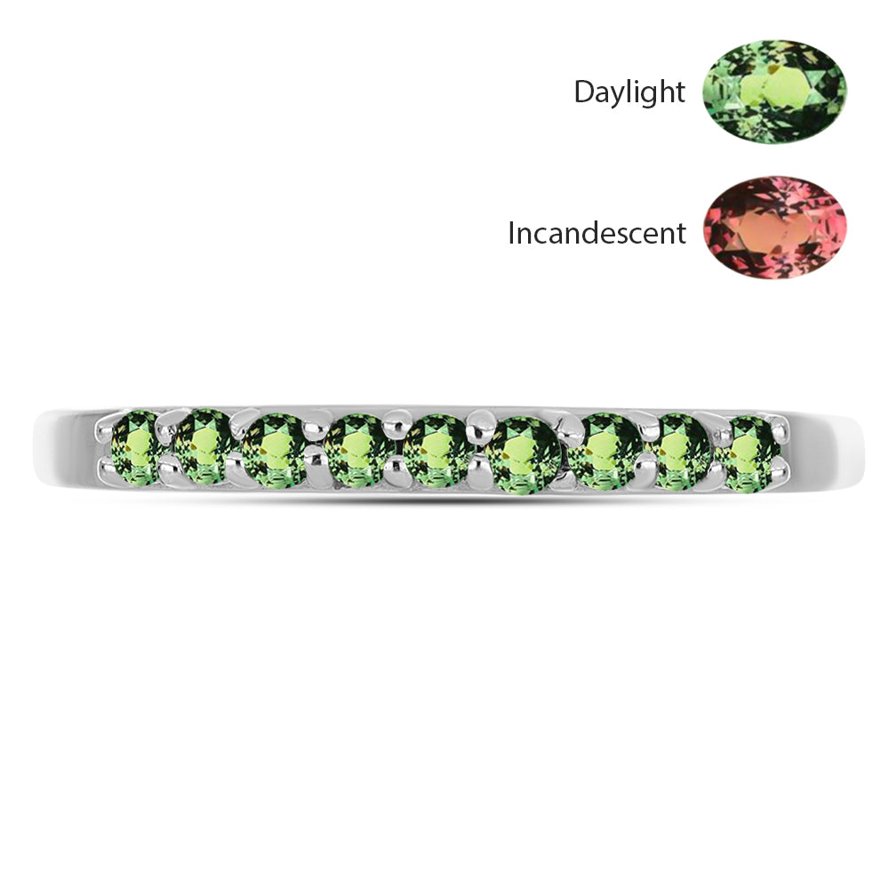 Stříbro 925/1000 - Prsten s Přírodním Alexandritem - Karátové číslo: 0.36. přibližná hmotnost: 2.36 gramů