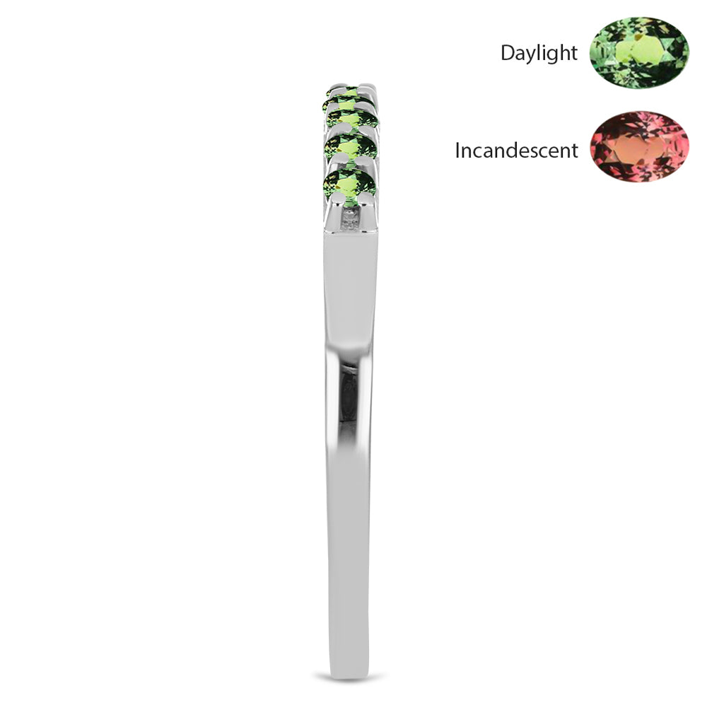 Stříbro 925/1000 - Prsten s Přírodním Alexandritem - Karátové číslo: 0.36. přibližná hmotnost: 2.36 gramů 4 