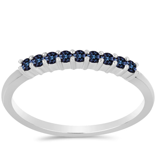 Stříbro 925/1000 - Prsten s "Císařský Fialový" Moissanitem - Karátové číslo: 0.23. přibližná hmotnost: 1.58 gramů