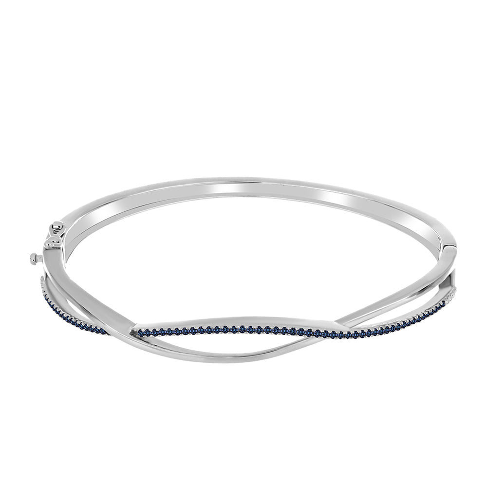 Stříbro 925/1000 - Náramek s "Císařský Fialový" Moissanitem - Karátové číslo: 0.48. přibližná hmotnost: 15.48 gramů 1 