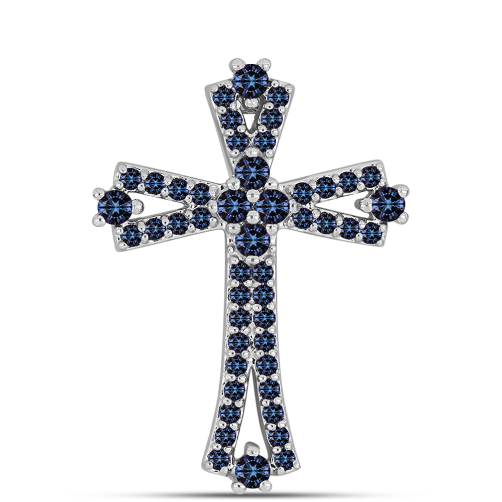 Stříbro 925/1000 Přívěsek s "Císařský Fialový" Moissanitem - Karátové číslo: 0.58. přibližná hmotnost: 2.16 gramů