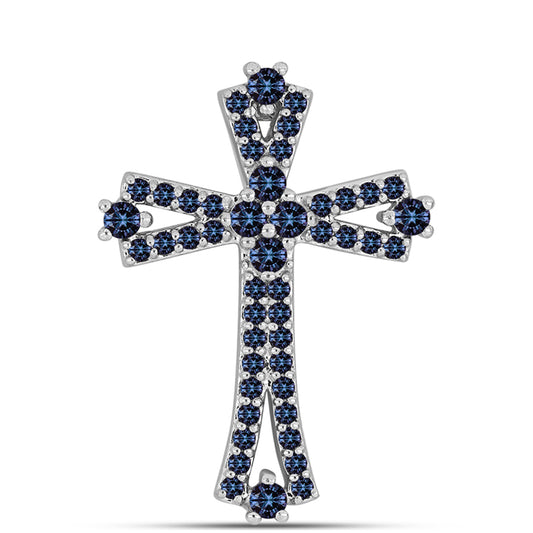 Stříbro 925/1000 Přívěsek s "Císařský Fialový" Moissanitem - Karátové číslo: 0.58. přibližná hmotnost: 2.16 gramů