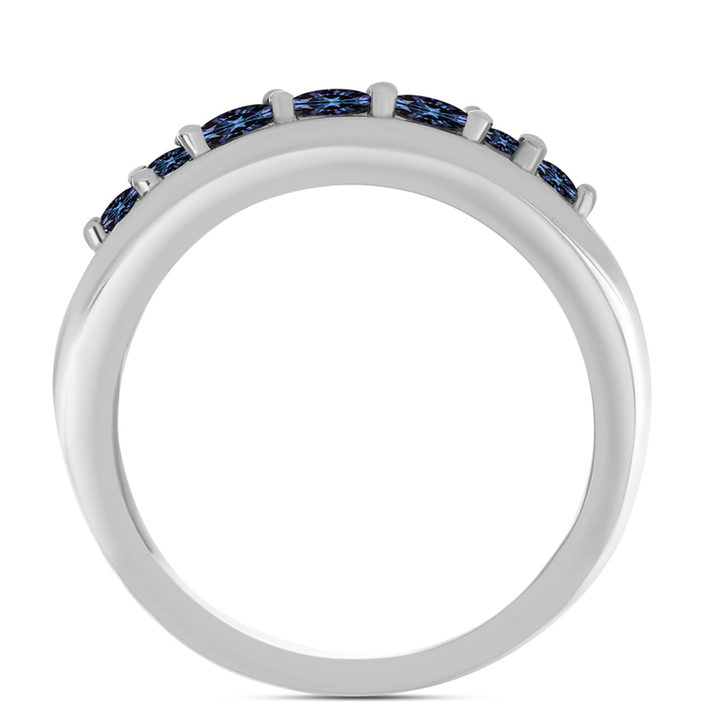 Stříbrný Prsten s "Císařský Fialový" Moissanitem 2 