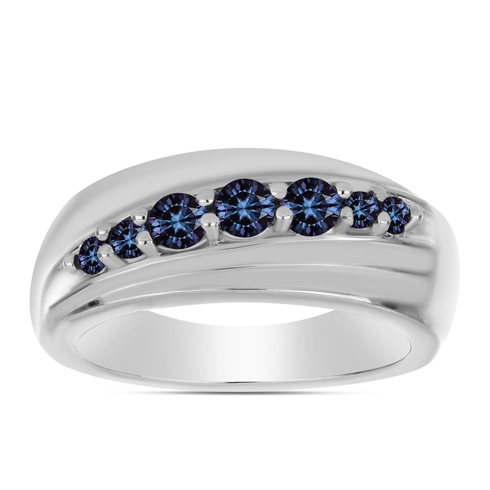 Stříbrný Prsten s "Císařský Fialový" Moissanitem