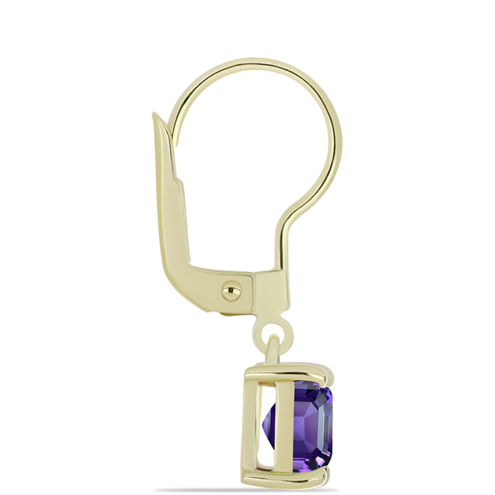 Pozlacené stříbro 925/1000 Náušnice s Marockým Ametystem - Karátové číslo: 2.11. přibližná hmotnost: 2.18 gramů 2 