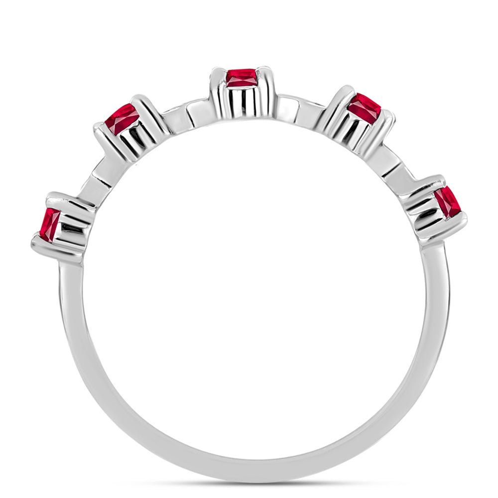 Stříbro 925/1000 - Prsten s Madagaskarským Rubínem - Karátové číslo: 0.78. přibližná hmotnost: 2.04 gramů 2 