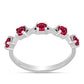 Stříbro 925/1000 - Prsten s Madagaskarským Rubínem - Karátové číslo: 0.78. přibližná hmotnost: 2.04 gramů