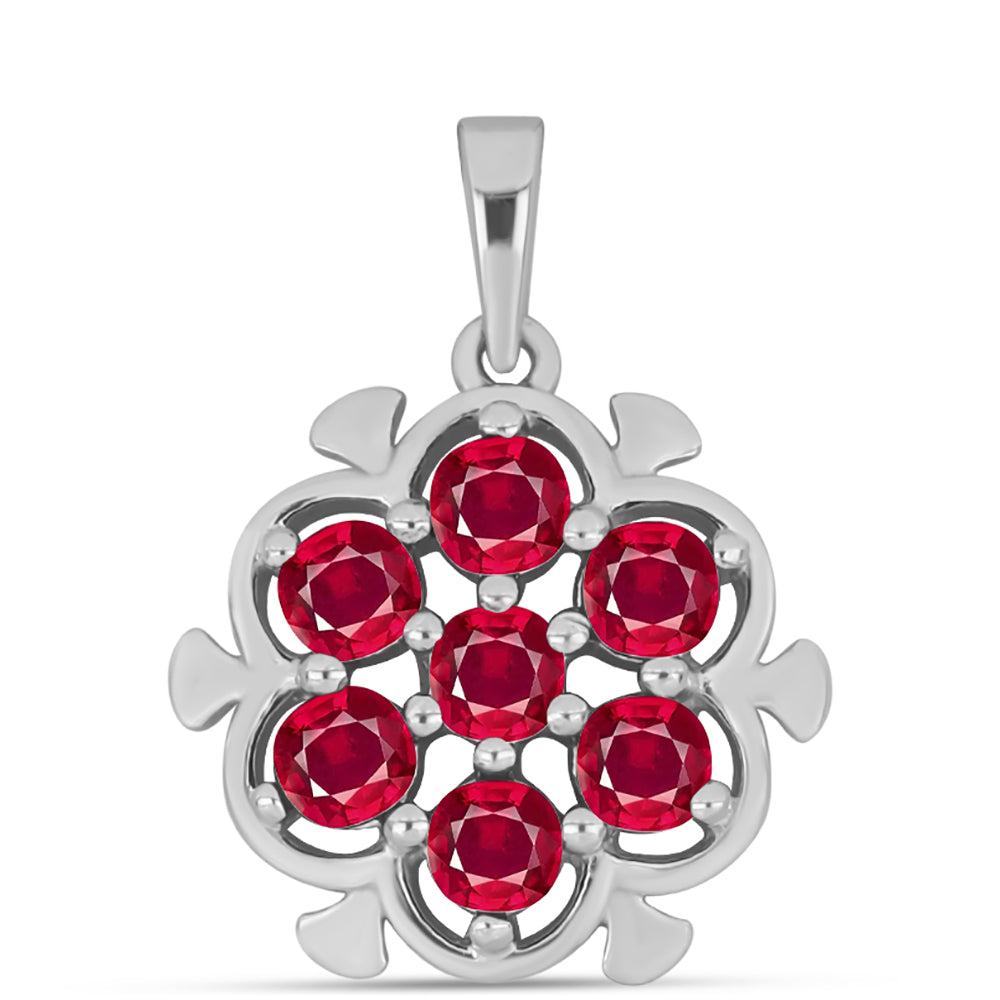 Stříbro 925/1000 Přívěsek s Madagaskarským Rubínem - Karátové číslo: 1.73. přibližná hmotnost: 2.28 gramů