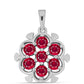 Stříbro 925/1000 Přívěsek s Madagaskarským Rubínem - Karátové číslo: 1.73. přibližná hmotnost: 2.28 gramů