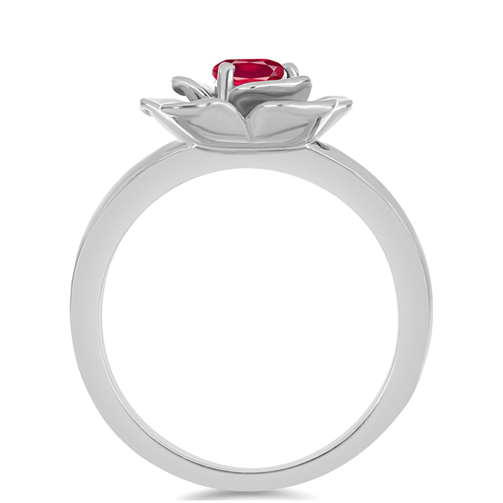 Stříbro 925/1000 - Prsten s Madagaskarským Rubínem - Karátové číslo: 0.39. přibližná hmotnost: 3.59 gramů 2 
