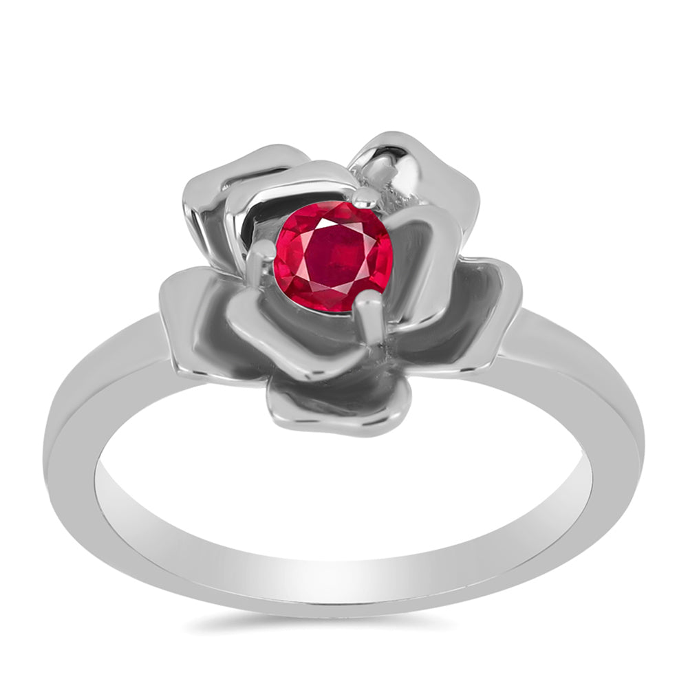 Stříbro 925/1000 - Prsten s Madagaskarským Rubínem - Karátové číslo: 0.39. přibližná hmotnost: 3.59 gramů 3 