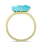 Pozlacené Stříbro 925/1000 - Prsten s Tyrkysem Sleeping Beauty - Karátové číslo: 1.91. přibližná hmotnost: 2.2 gramů