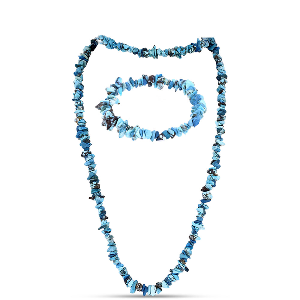 Nugetová Sada s Tyrkysem Sleeping Beauty - Karátové číslo: 225.8. přibližná hmotnost: 45.16 gramů ( Náhrdelník+Náramek )