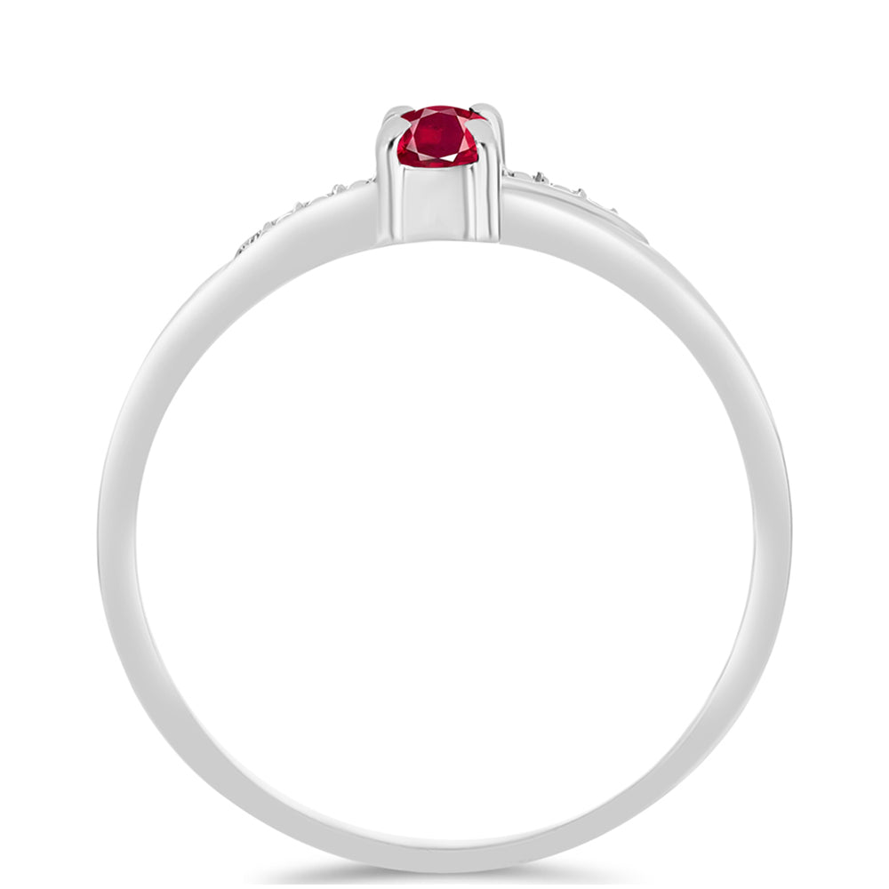 Stříbro 925/1000 - Prsten s Madagaskarským Rubínem - Karátové číslo: 0.36. přibližná hmotnost: 1.61 gramů 2 