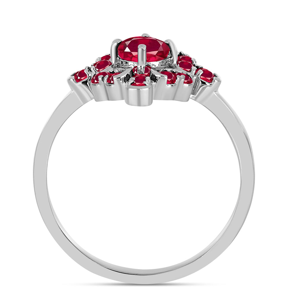 Stříbro 925/1000 - Prsten s Madagaskarským Rubínem - Karátové číslo: 1.73. přibližná hmotnost: 3.64 gramů 2 