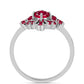 Stříbro 925/1000 - Prsten s Madagaskarským Rubínem - Karátové číslo: 1.73. přibližná hmotnost: 3.64 gramů