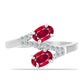 Stříbro 925/1000 - Prsten s Madagaskarským Rubínem a Bílým Topazem - Karátové číslo: 1.41. přibližná hmotnost: 2.8 gramů