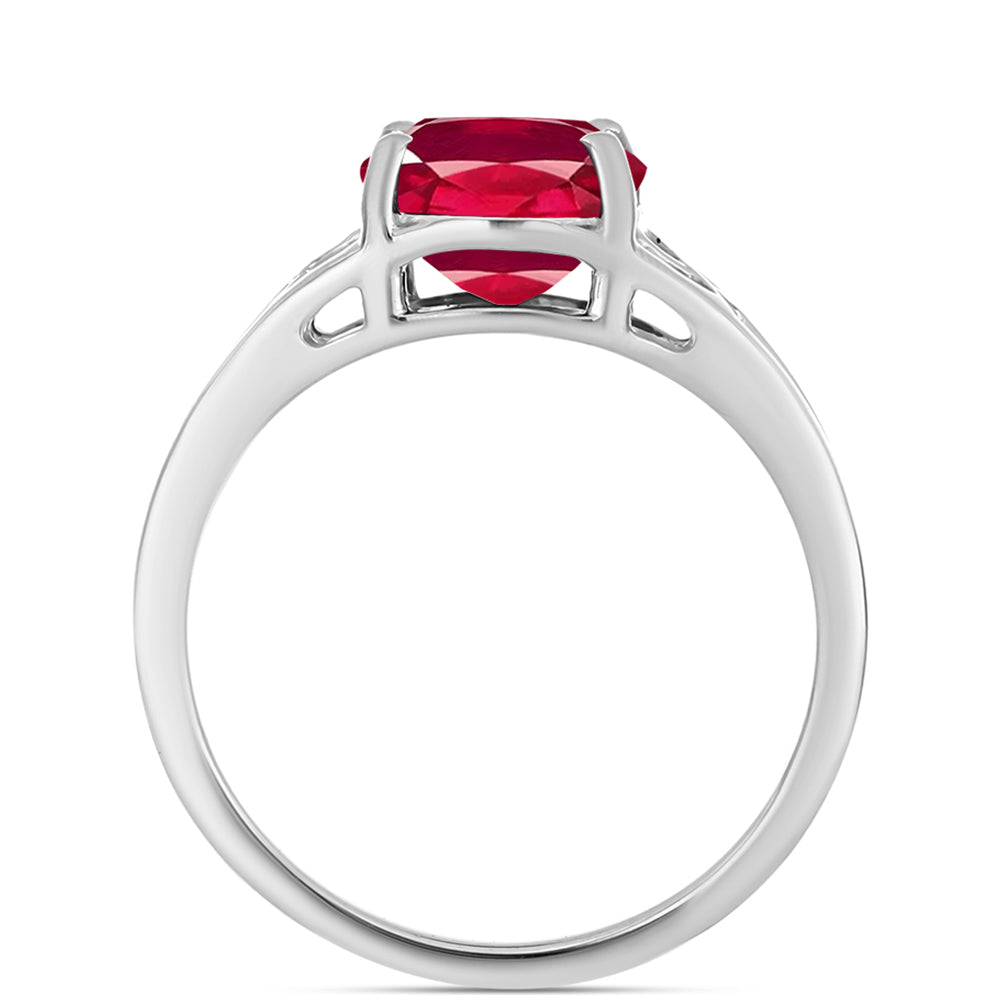 Stříbro 925/1000 - Prsten s Madagaskarským Rubínem - Karátové číslo: 2.76. přibližná hmotnost: 2.98 gramů 2 