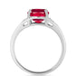 Stříbro 925/1000 - Prsten s Madagaskarským Rubínem - Karátové číslo: 2.76. přibližná hmotnost: 2.98 gramů