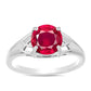 Stříbro 925/1000 - Prsten s Madagaskarským Rubínem - Karátové číslo: 2.76. přibližná hmotnost: 2.98 gramů