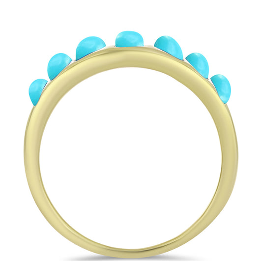 Pozlacený Stříbrný Prsten s Tyrkysem Sleeping Beauty