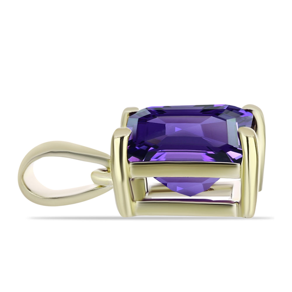 Pozlacené Stříbro 925/1000 - Přívěsek s Marockým Ametystem - Karátové číslo: 1.62. přibližná hmotnost: 1.09 gramů 2 