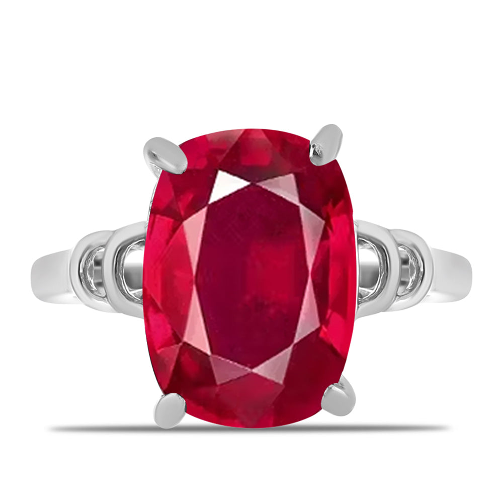 Stříbro 925/1000 - Prsten s Madagaskarským Rubínem - Karátové číslo: 8.67. přibližná hmotnost: 5.01 gramů