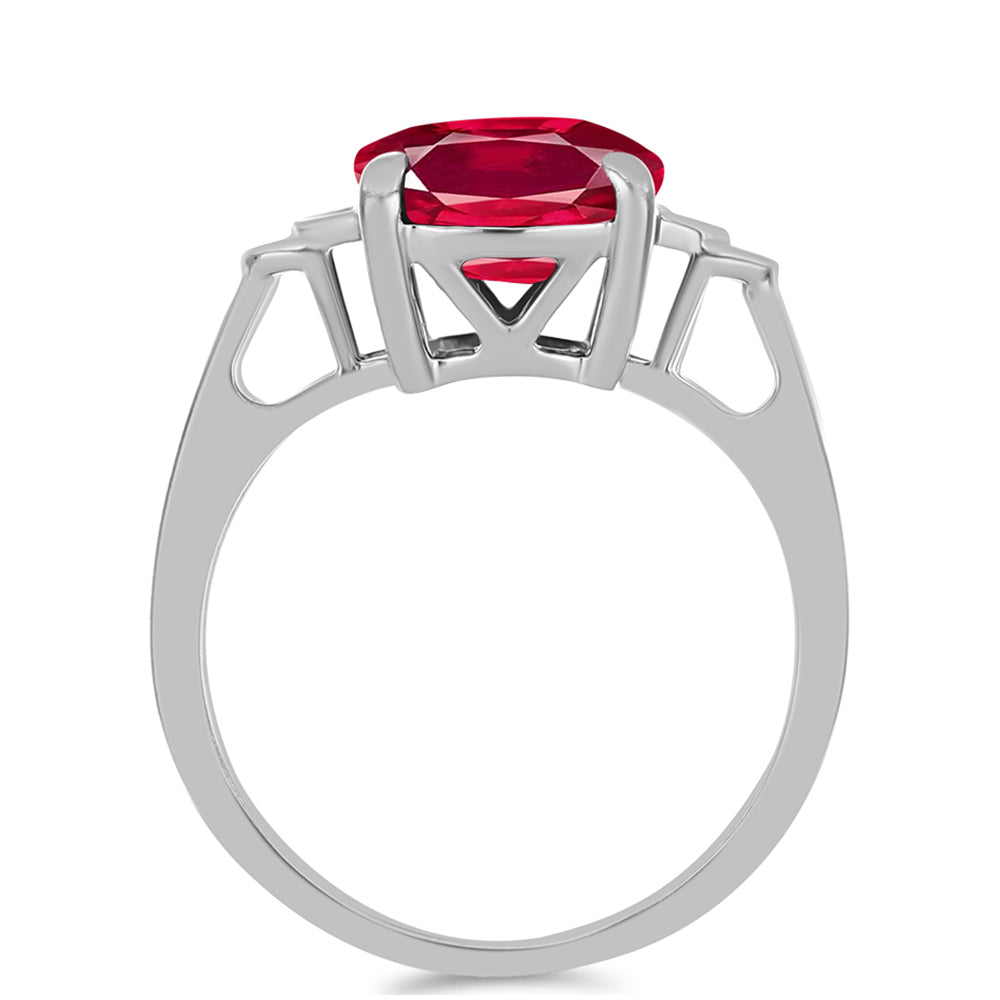 Stříbro 925/1000 - Prsten s Madagaskarským Rubínem - Karátové číslo: 8.67. přibližná hmotnost: 5.01 gramů 2 