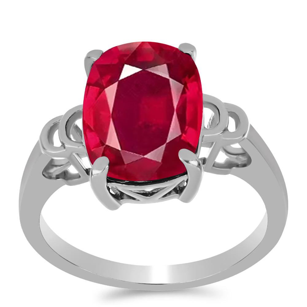 Stříbro 925/1000 - Prsten s Madagaskarským Rubínem - Karátové číslo: 8.67. přibližná hmotnost: 5.01 gramů 3 