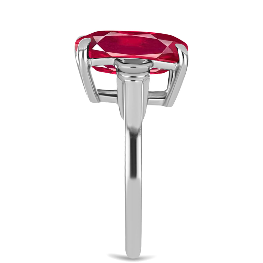 Stříbro 925/1000 - Prsten s Madagaskarským Rubínem - Karátové číslo: 8.67. přibližná hmotnost: 5.01 gramů 4 