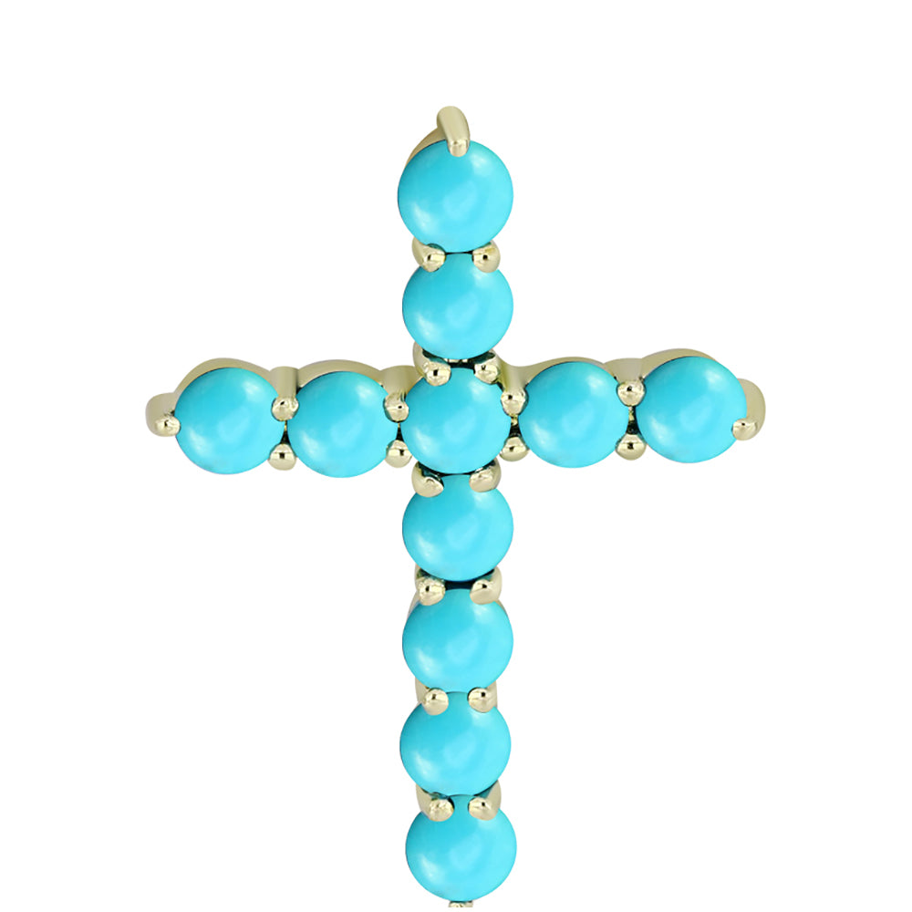 Pozlacené Stříbro 925/1000 - Přívěsek s Tyrkysem Sleeping Beauty - Karátové číslo: 1.24. přibližná hmotnost: 1.88 gramů 1 