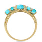 Pozlacený Stříbrný Prsten s Tyrkysem Sleeping Beauty