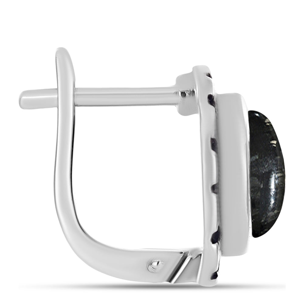 Stříbro 925/1000 - Náušnice s Picasso Jaspisem - Karátové číslo: 5.2. přibližná hmotnost: 6.43 gramů