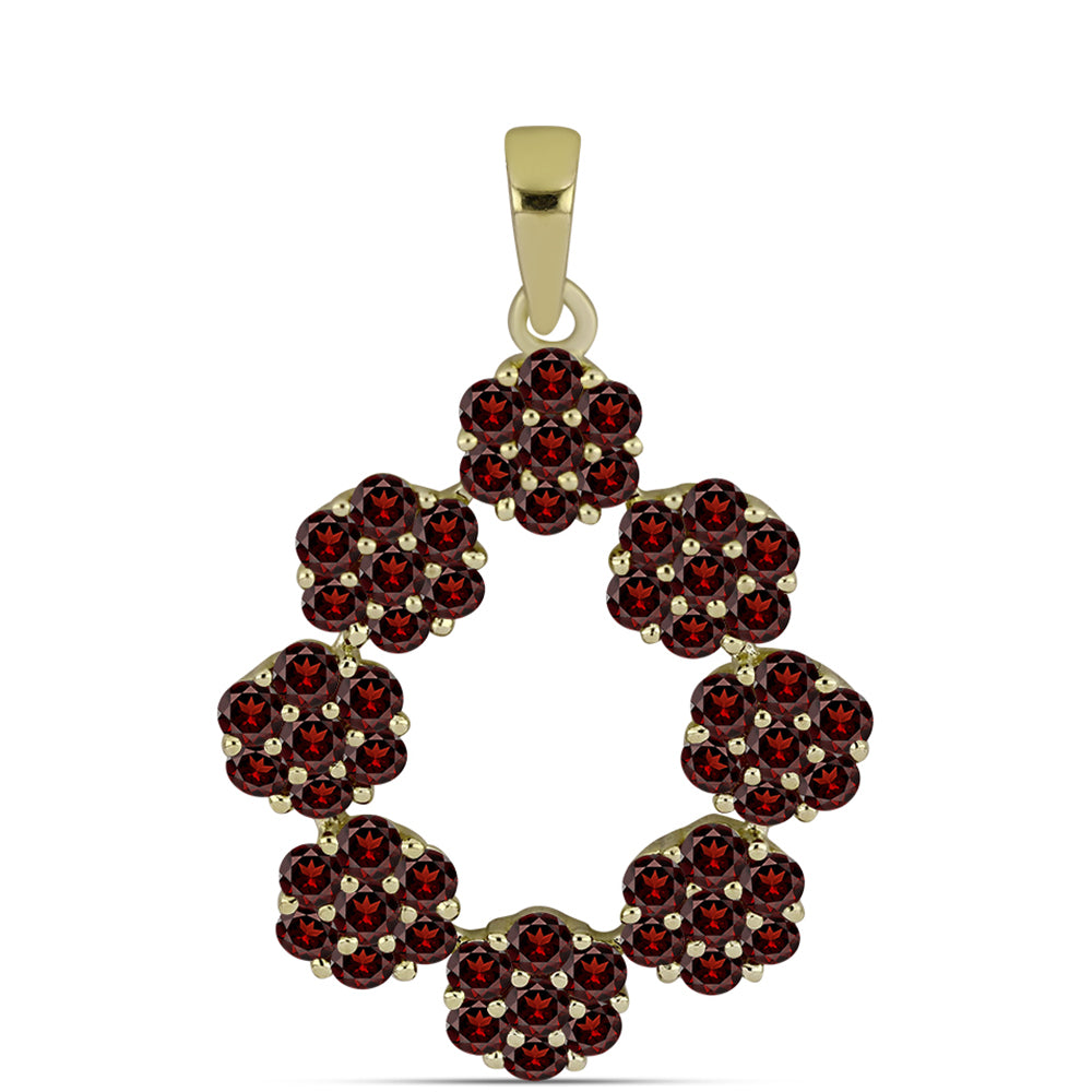 Pozlacený Stříbrný Přívěsek s Bartonským Granátem 1 