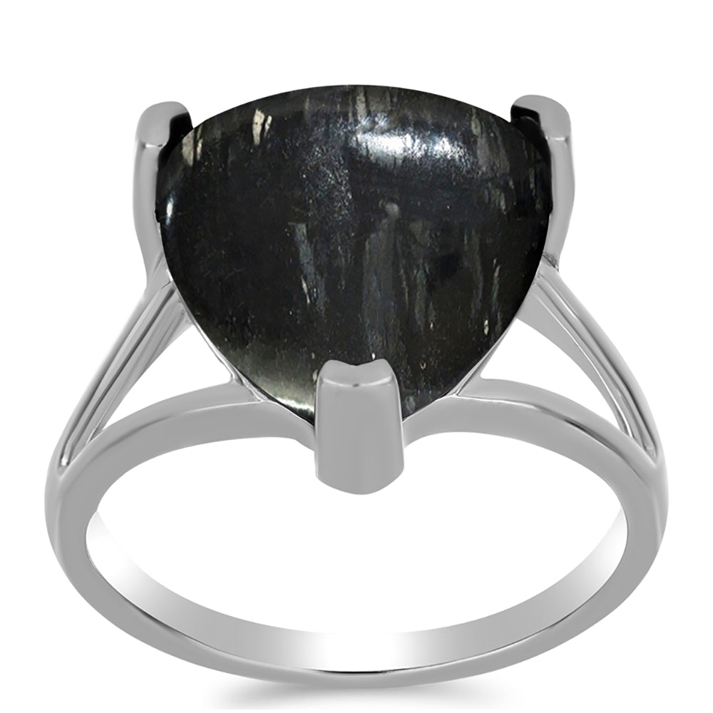 Stříbro 925/1000 - Prsten s Picasso Jaspisem - Karátové číslo: 9.8. přibližná hmotnost: 5.13 gramů