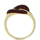 Pozlacené stříbro 925/1000 Prsten s Bartonským Granátem - Karátové číslo: 0.9. přibližná hmotnost: 3.67 gramů
