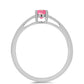 Stříbro 925/1000 - Prsten s Růžovým Opálem z Lega Dembi - Karátové číslo: 0.15. přibližná hmotnost: 1.41 gramů