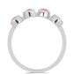 Stříbro 925/1000 - Prsten s Růžovým Opálem z Lega Dembi - Karátové číslo: 0.58. přibližná hmotnost: 2.19 gramů