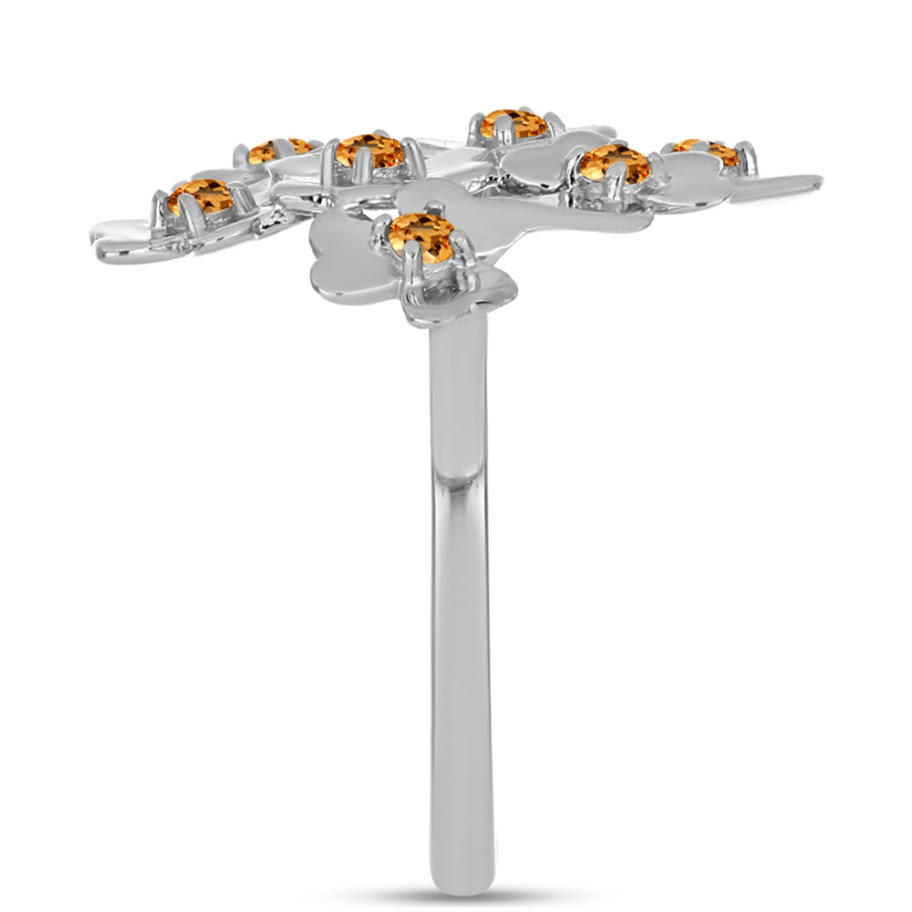 Stříbro 925/1000 - Prsten s "Císařským žlutým" topazem - Karátové číslo: 0.33. přibližná hmotnost: 3.84 gramů 4 