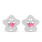 Stříbro 925/1000 - Náušnice s Růžovým Opálem z Lega Dembi - Karátové číslo: 0.19. přibližná hmotnost: 2.58 gramů