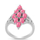 Stříbrný Prsten s Růžovým Opálem z Lega Dembi